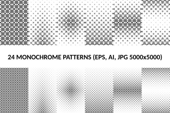 24 Monochrome Ellipse Patterns: A Versatile Tool for Modern Designers