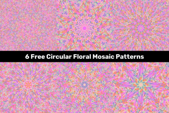 6 Free Circular Floral Mosaic Patterns for Creative Projects
