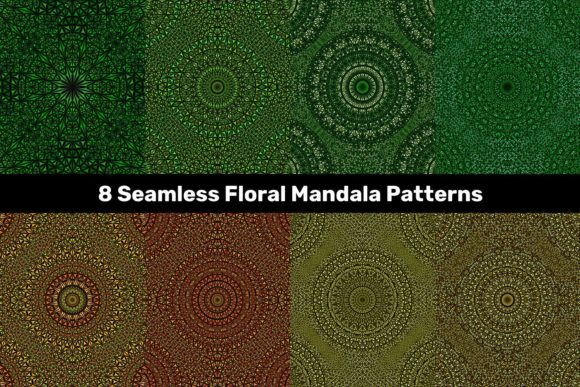 8 Seamless Mandala Patterns