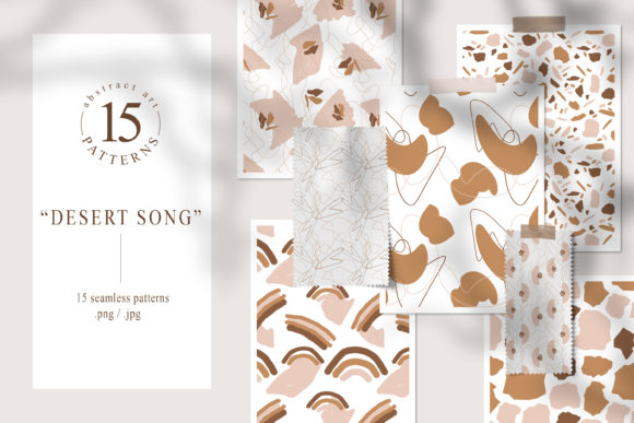 Abstract Shape Digital Seamless Patterns