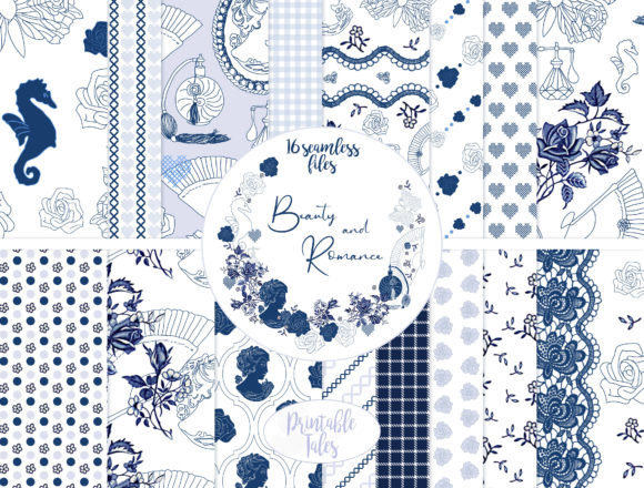 Beauty and Romance Hand Drawn Patterns: A Unique Collection for Creative Projects