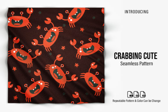 Exploring the Versatility of Crabbing Cute Patterns in Digital Design