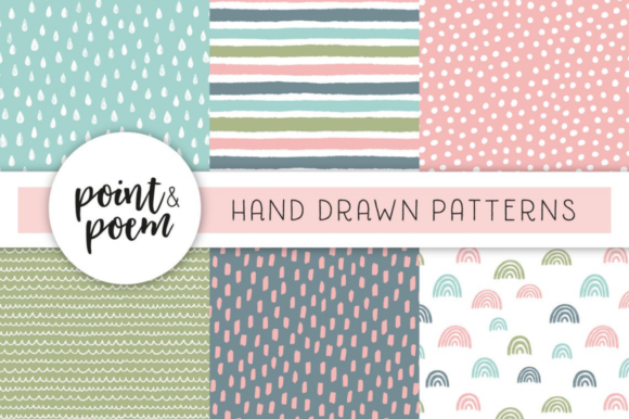 Hand Drawn Patterns Digital Paper 1