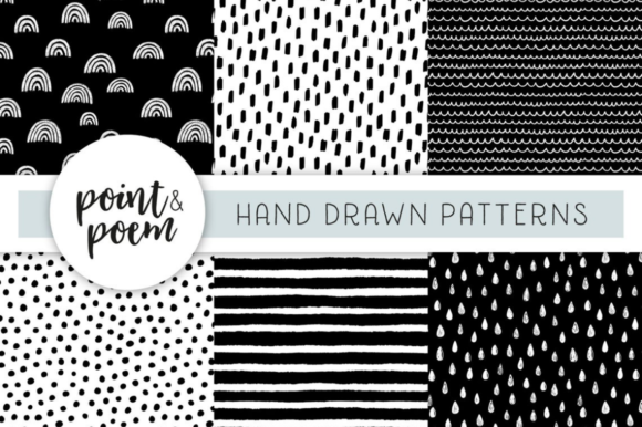 Hand Drawn Patterns Digital Paper 5