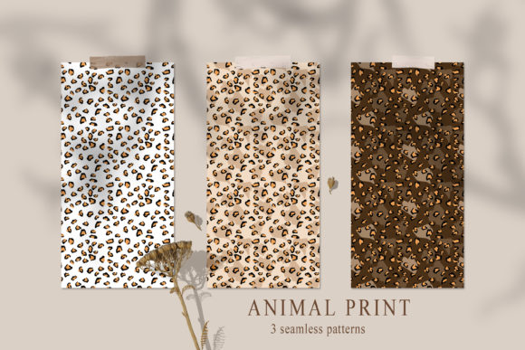 Leopard Print- 3 Seamless Patterns