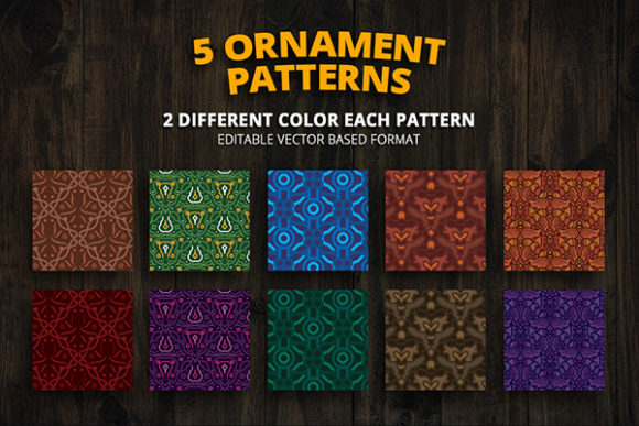 Ornament Patterns for Textile Printing and Creative Design