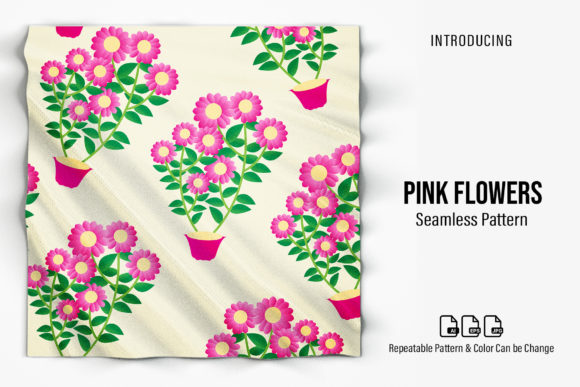 Pink Flowers Patterns: A Versatile Digital Paper Set for Creative Projects