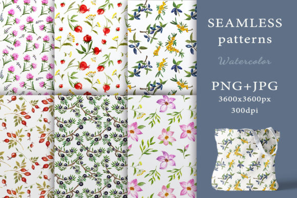 Seamless Watercolor Patterns of Flowers: A Creative Resource for All