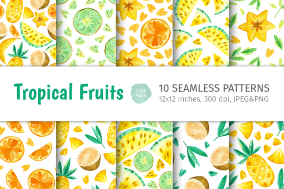 Tropical Fruits and Seamless Patterns: A Perfect Summer Fusion