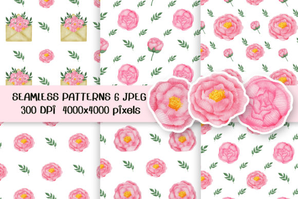 Watercolor Peony Seamless Patterns: A Versatile Artistic Resource
