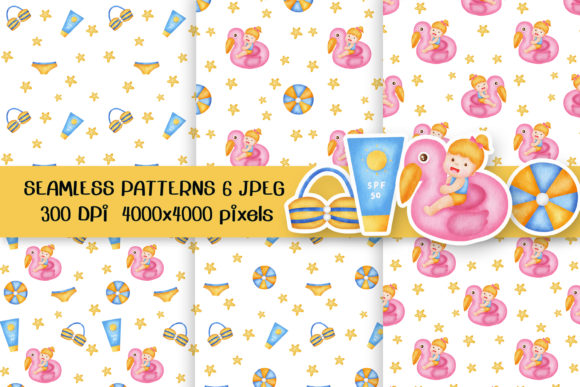 Watercolor Summer Seamless Patterns Set: A Versatile Creative Resource