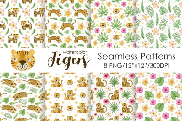 Watercolor Tigers Seamless Patterns: A Creative Solution for Designers and Artists